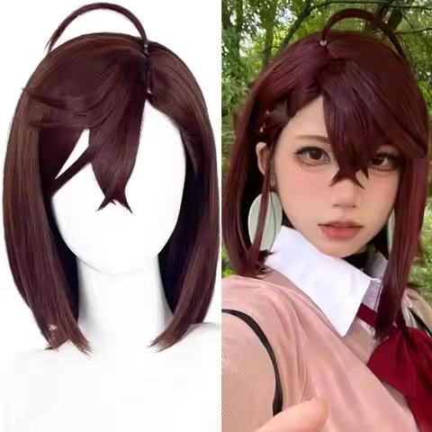 Anime Momo Ayase Cosplay Wig Short Brown Synthetic Hair for Adult Costume Party DAN DA DAN Momo Ayas