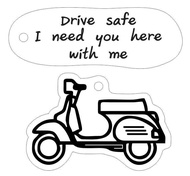 พวงกุญแจ Drive safe พวงกุญแจน่ารัก สไตล์มินิมอล ราคาถูก ไม่ลอก โดนน้ำได้