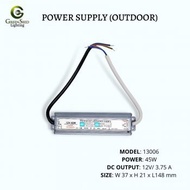 GS Lighting Driver 12V IP 67 POWER SUPPLY 45W 3.75A