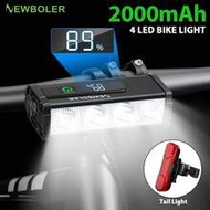 Bicycle Light 2000mAh Bike Front Light Waterproof Flashlight USB Charging Bicycle Light MTB Bike Lig