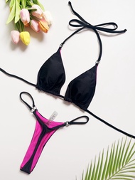 RUOTONSEPT 2024 Gợi Cảm Nữ Chắc Chắn Băng Bikini Bộ 2 Tam Giác Brasil Đồ Bơi Không Dây Eo Thấp Áo Tắ