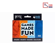 Bicycle 4 Game Pack (Euchre, Spades, Hearts and Solitaire) by US Playing Card