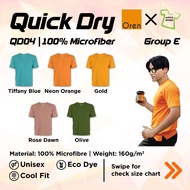 OREN SPORT Microfibre T-shirt (UNISEX) Short Sleeve - QD04 (Group E)