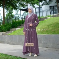 Turkey ceruty abaya Gamis embroidered outer coquette
