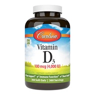Carlson - Vitamin D3 4000 IU (100 mcg), Immune Support, Bone Health, Muscle Health, Cholecalciferol,