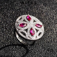 AIFEI JEWELRY Women Cincin Sterling Ruby 925 For Flowers 純銀戒指 Perak Adjustable Silver Creative Korean Ring Perempuan Original Accessories R2019