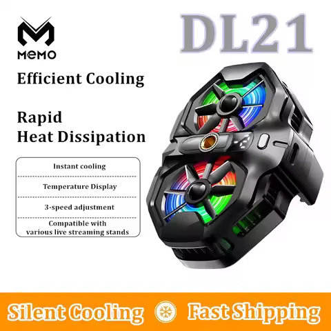 NEW MEMO DL21 Mobile Phone Dual Fan Cooling Semiconductor Refrigeration Cooler for IOS Android Unive