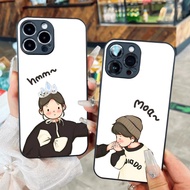 Glass Case Boy kissing girl Couple lovebag for iPhone 17 16 15 14 13 12 11 8 7 6 6s 6p 7p 8p 6g 7g 8