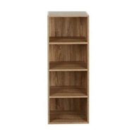 4-Storey Open Cabinet Acrylic Oak Color Size 39*104.8*30 Cm DIY Product Customers Assemble Themselve