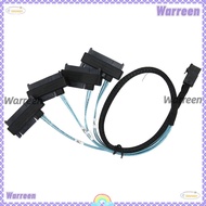 WARREEN SFF 8643 to 4 SAS 29P Cable, 12Gbps High Speed Mini SAS HDD Cable, durable 50cm/1.6ft SFF 86