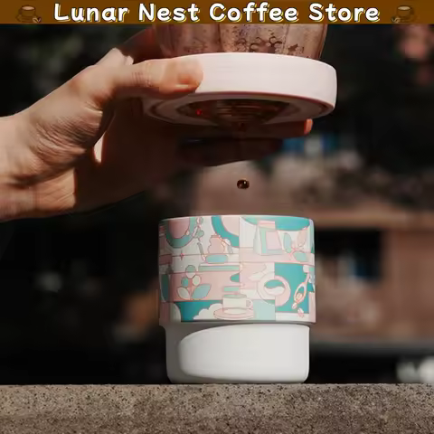 New Mhw-3bomber X Sttoke Stackable Coffee Cup 220ml Double-Wall Tasting Mug For Latte Cupping Home C