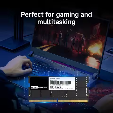 DDR5 4800MHz SODIMM 64GB Kit 2x32GB RAM CL40 1.1V Laptop Memory for Gaming Multitasking