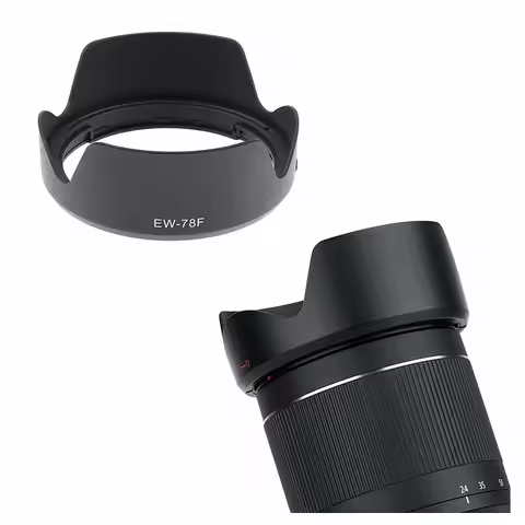 EW78F Bayonet Camera Lens Hood For Canon RF 24-240mm f/4-6.3 IS USM Lens on EOS R RP R3 R5 R6 R7 R8 