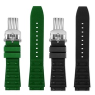22 mm 24mm Viton FKM Rubber Strap for Breitling Super Chronomat B01 44 Avenger, Men's Waterproof Flu
