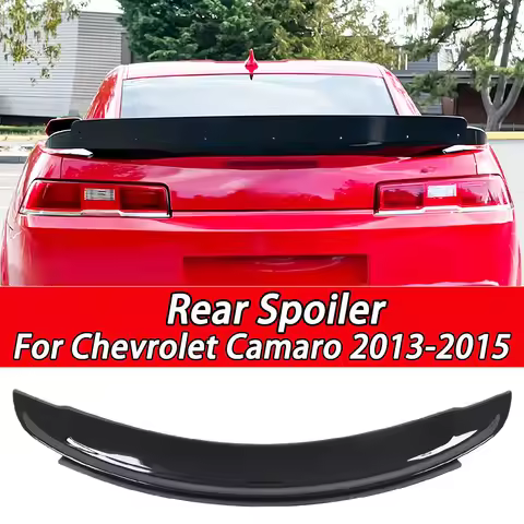 For 5th Gen Chevrolet Camaro 2013 2014 2015 ZL1 1LE Style Glossy Black/Carbon Look Rear Trunk Lid Wi