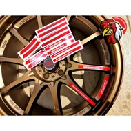 12pcs Car rim stickers ce28 sl car rim stickers volk racing RAYS engiring ce28 sl