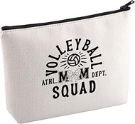 KUIYAI Volleyball Mom Squad Makeup Bag Game Day Season Gift Sport Mom Cosmetic Bag Volleyball Team C