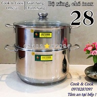 [GENUINE] Vietcook size 28 stainless steel steamer set (10 liter pot) with magnetic bottom, steamer 