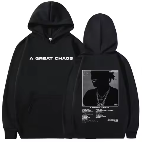 Ken Carson A Great Chaos Album Hoodies Men Women New Hooded Street Wear Hooded Shirt Pullover Haraju