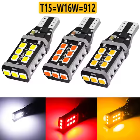 2PCS T15 W16W LED Super Bright 15SMD 2835 921 912 WY16W Canbus No ERROR Car Backup Stop Reserve Ligh