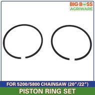 BBA Piston Ring Set for 5200 (52cc) / 5800 (58cc) Chainsaw