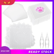 [ap4l43.] 20 PCS Large Fuse Beads Pegboards Square Plastic Bead Boards 5mm Clear Fuse Beads Boards P