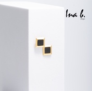 Ina B. Designs - The Bertha - US 10K Gold Stud Earrings Non-Tarnish Hypoallergenic