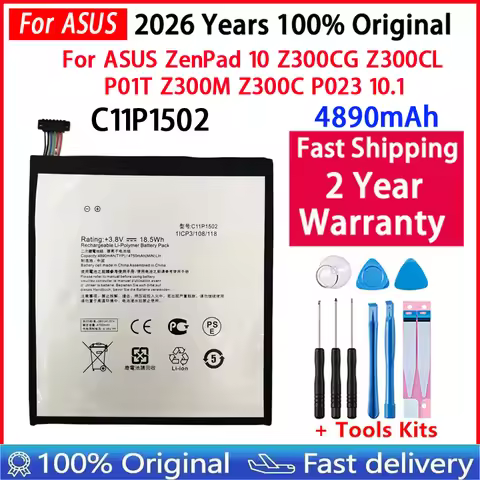 100% New C11P1502 4890mAh For ASUS ZenPad 10 Z300CG Z300CL P01T Z300M Z300C P023 10.1 Batteries Bate