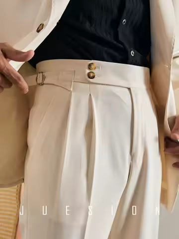 High Quality Trousers Pant For Man Black Apricot Office Trouser Men Business Casual Pant British Soc