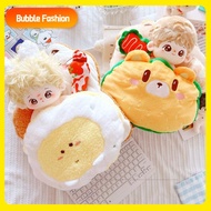 BUBBLE FASHION 10ซม./20ซม. ถุงนอนตุ๊กตาผ้า หลากสี ลายการ์ตูน หมอนเตียงตุ๊กตา สร้างสรรค์และสร้างสรรค์ อุปกรณ์เสริมเสริม ผ้าห่มหมอนที่นอนขนาดเล็ก ตุ๊กตายัดไส้ผ้าฝ้าย