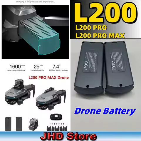 JHD Bateria Drone L200 Pro/L200 Pro MAX 7.4V 1600mAh Battery For LYZRC Original Drone L200 Pró Max B