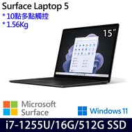 微軟 Microsoft Surface Laptop 5 (15/i7/16G/512G) 霧黑色