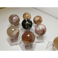 Natural Sakura Agate Ball cystal display decorative 天然樱花玛瑙水晶球