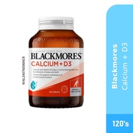 BLACKMORES Calcium + D3 120's Bone Supplement, Vitamin D3 Supplement, Supplemen Tulang Nutriliv Heal