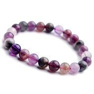 Genuine Natural Colorful Auralite 23 Cacoxenite Women Man Purple Red Canada Round Beads Bracelets 7m