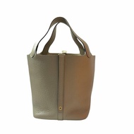 Used HERMÈS TC Picotin 22 Handbag Beige GHW