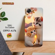 Softcase Hp Oppo A17K Terbaru - Fashion Case Kucing - Case Oppo A17K -