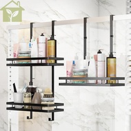Shower Caddy Hanging Shelf with Hooks Suction Cups Stainless Steel Hanging Door Shower Rack Rustproo