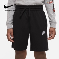Nike Older Kids (Boys) Sportswear Jersey Short - Black ไนกี้ กางเกงขาสั้นเด็ก - สีดำ