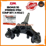 100% ORIGINAL SYM E BONUS 110 FORK STAND STEM COMP SET KAKI TIGA STEERING STEM 4 HOLE LUBANG 5320B-S