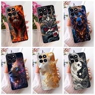 For Honor X7C Casing ALT-LX2 ALT-NX1 Luxury Dragon Lion Cartoon Soft Silicone Clear Back Cover For H