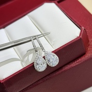 Moissanite Diamond Earrings Square Shape (H&A) D-VVS1 92.5% Pure Silver -A7378