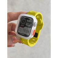เคสและสายซิลิโคนสำหรับนาฬิกา Apple ฝาครอบป้องกัน TPU ใช้ได้กับรุ่น Ultra 9 8 7 6 5 4 Se I Watch Ultra 2 49มม. 45มม. 44มม. 41มม. 41มม. 40มม.