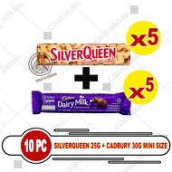 SILVERQUEEN 25GR 10 PCS MIX CADBURY 30GR, SILVER QUEEN PACKAGE 25 GRAM X CADBURY DAIRY MILK 30 GR CO