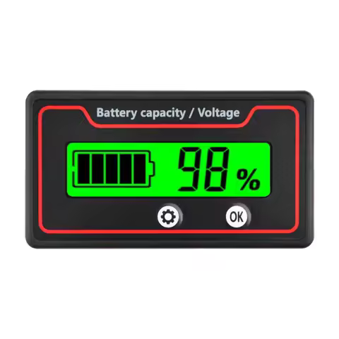 Car Battery Charge Level Indicator 12V 24V 36V 48V 60V 72V Lithium Battery Capacity Meter Tester Dis