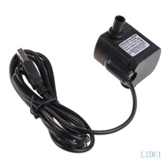 LIDU1 Micro Flow Adjustable Water Pump DC3 5V-9V 3W USB Mini Submersible Water Pump Ultra Quiet Tank