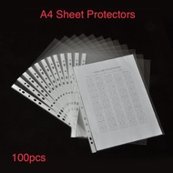 Sheet Protectors A4 100pcs 11 Hole Loose Leaf PP