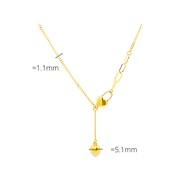 Top Cash Jewellery 916 Gold Dangling Heart Necklace