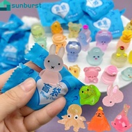 5Pcs Luminous Mini Blind Bag - Creative Desktop Ornament - DIY Doll Accessories - Colorful Resin Blind Box - Adults Kids Surprise Bag Gift - Fake Candy Guess Animal Blind Pouch