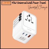 【Ready Stock】LDNIO Z8 GaN 45W Universal Adapter Wall Power Travel Adaptor Multi Plug Universal Trave